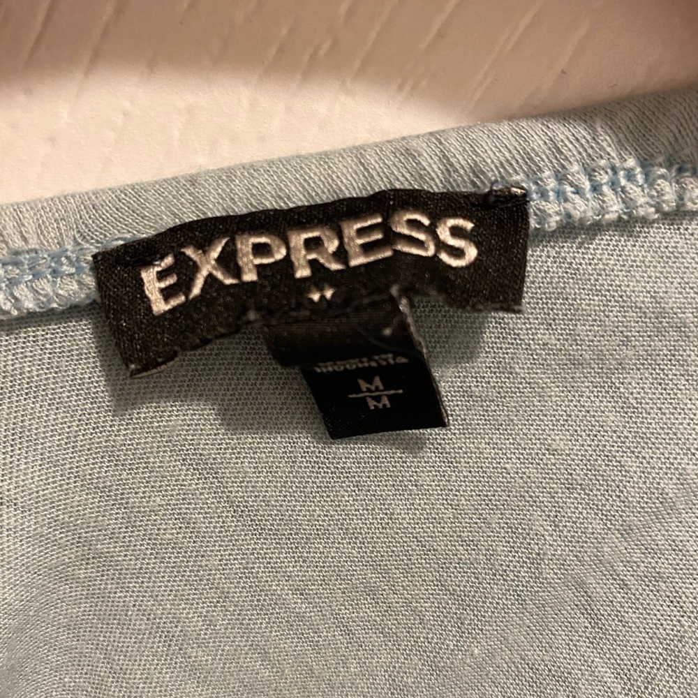 Express Double V Off The Shoulder Ruffle Top - Picture 3 of 3